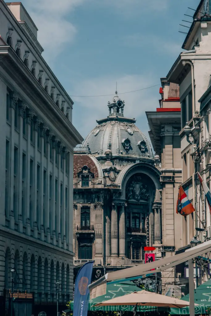 view down to bucharest's old town