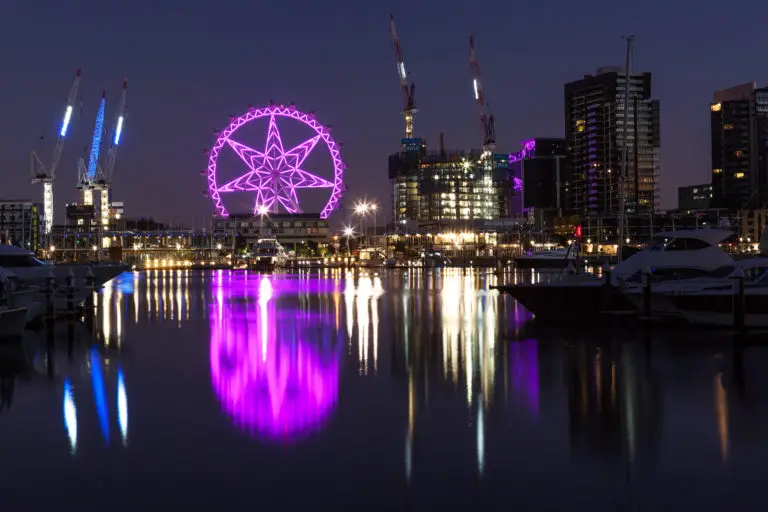 melbourne star reflecting in the yarra river