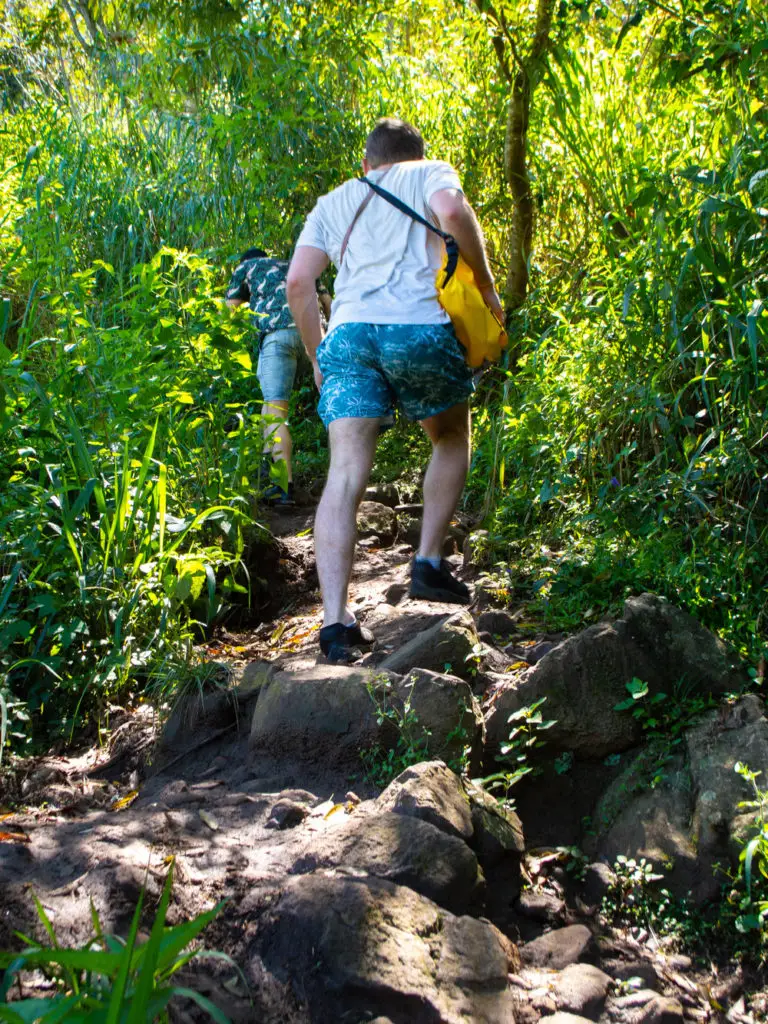hiking up little adams peak