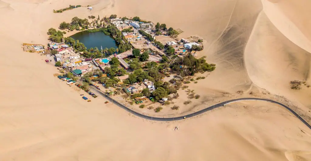 town in desert oasis