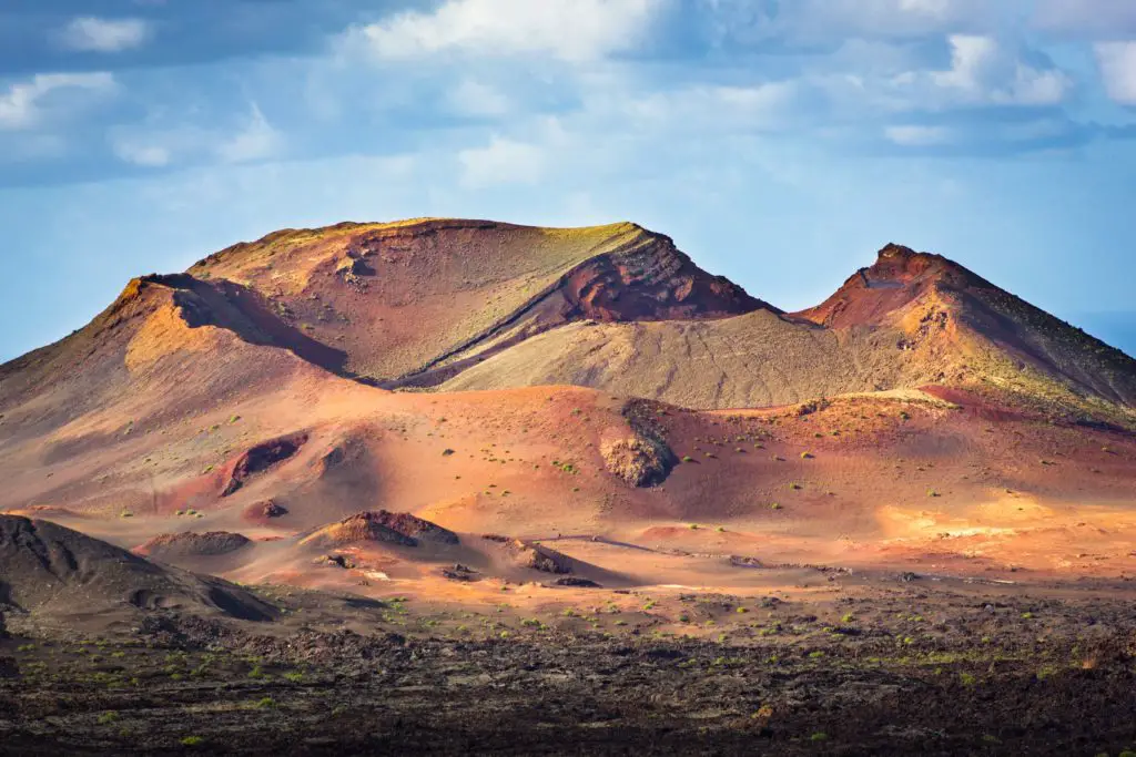 red and orange mars like landscape