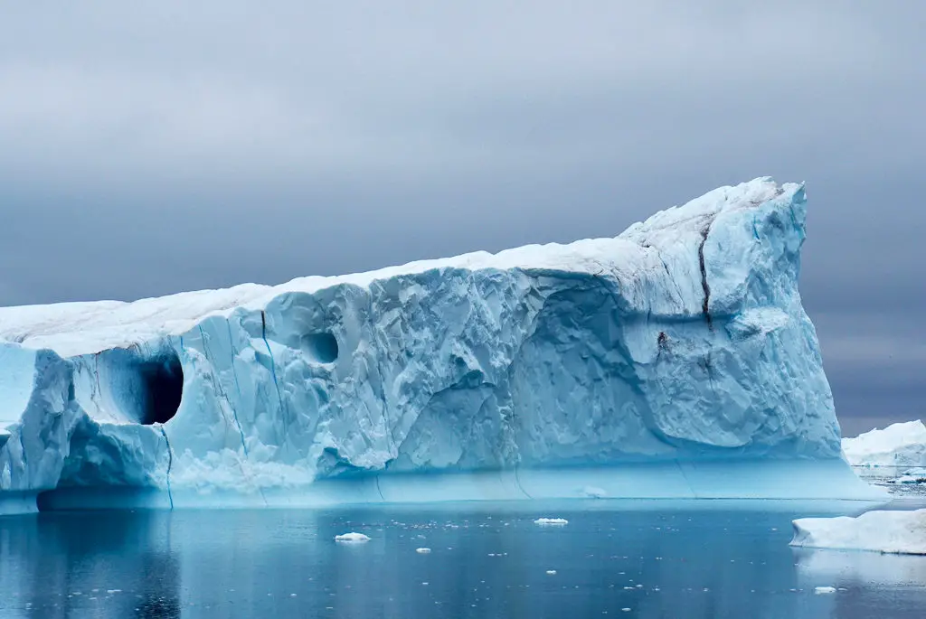 white and blue glacier in iceland